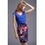 2013 New Arrival Exra-large Size Color Painting Slim Dress Evening Dress DN147