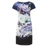 Wholesale - Cheong-sam Pattern Flower Printing  Slim Dress Evening Dress