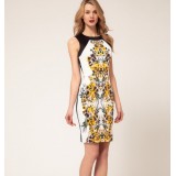 Wholesale - Round Neck Sleeveless Extra-size Slim Dress Evening Dress DN228
