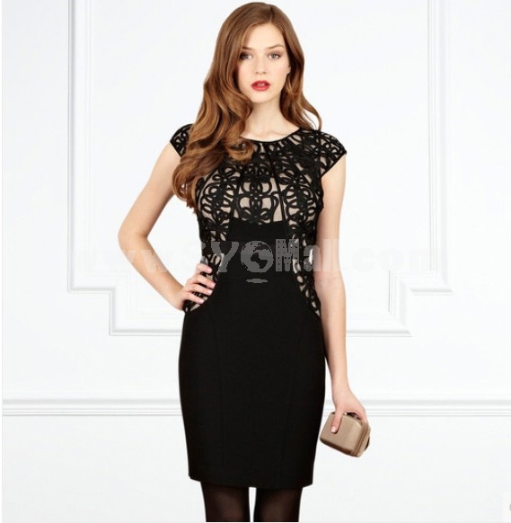 Coast 2013 New Arrival Vintage Style Exquisite Embroidery Extra-large Size Slim Dress Evening Dress