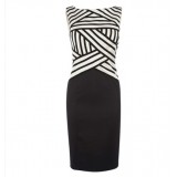 Wholesale - Sleeveless Stripe Pattern Slim Dress Evening Dress