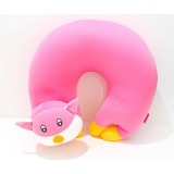 wholesale - Comfort Foam Particles U Neck Travel Pillow Cute Cartoon Pattern - Pink Cat