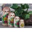 7pcs Handmade Wooden Russian Nesting Doll Toy Flower Girl