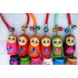 Wholesale - Cute Russian Nesting Doll Toy Mobile Phone Pendant 5 set