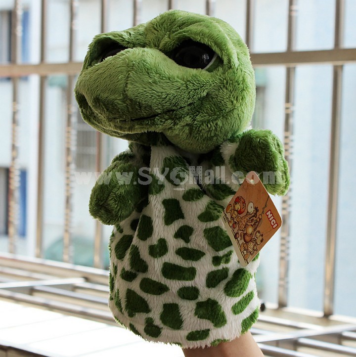 Cute Cartoon Animal Madagascar Serious Hand Puppet Plush Toy - Green Tortoise