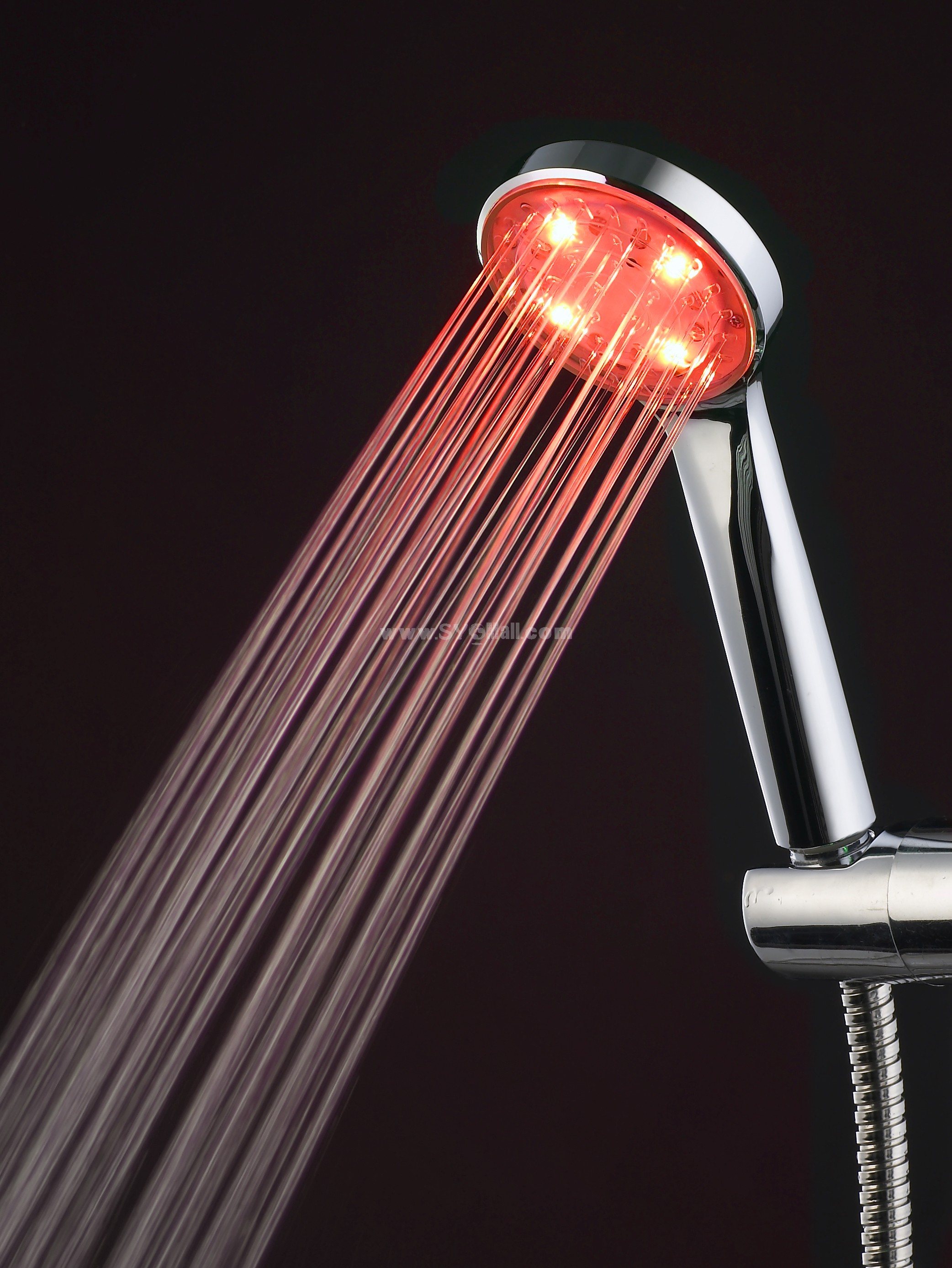 Romantic Bright Color LED Lights Shower Head Bathroom Showerhead HY-1001Q (7 Colors)