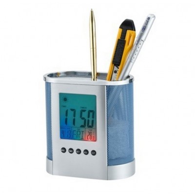 http://www.orientmoon.com/8582-thickbox/lcd-light-pen-holder-digital-alarm-clock-calendar-thermometer.jpg
