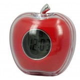 Wholesale - Red Apple Shaped Digital Clock Calendar and Thermometer