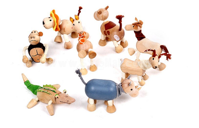 Creative Wooden Puppet Cute Animal Australia Farm Series Healthy Educational Toy - Elephant