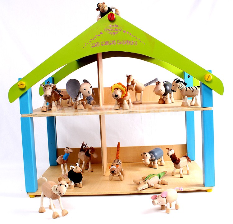 Creative Wooden Puppet Cute Animal Australia Farm Series Healthy Educational Toy - Rhinoceros
