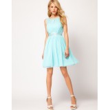 Wholesale - KM Elegant Chiffon Solid Color Dress Evening Dress