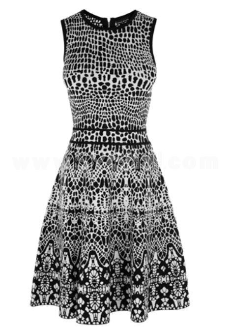 KM Leopard Gradual Change Dress Evening Dress