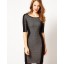 Simple OL Style Short Sleeve Slim Dress Evening Dress DP221