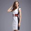 OL Simple Design Short Sleeve Slim Dress Evening Dress DK077