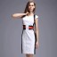 OL Simple Design Short Sleeve Slim Dress Evening Dress DK077