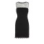 KM Black Color Fish scal Pattern Slim Dress Evening Dress DM197
