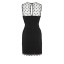 KM Black Color Fish scal Pattern Slim Dress Evening Dress DM197