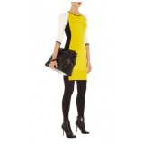 Wholesale - KM Seventh Sleeve Knitting Color Contrast Slim Dress Evening Dress KQ132