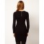 KM New Arrival Corlor Contrast Knitted Slim Dress Evening Dress
