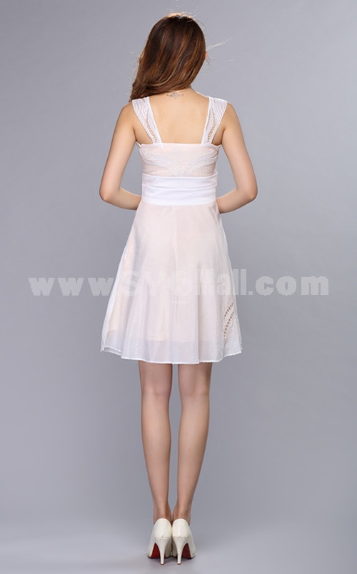KM New Arrival Hollowed out Suspender Skirt Dress Evening Dress