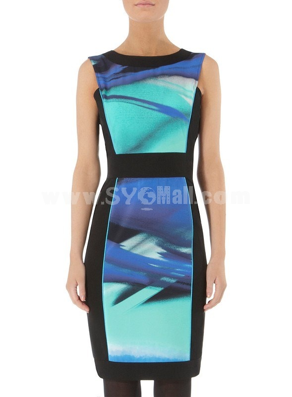 AS New Arrival Fashion Color Round Neck Dress Evening Dress KL710