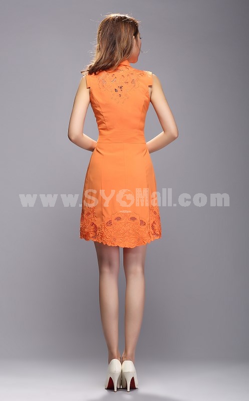 COAST New Arrival OL Style Hollowed out Embroidery Dress Evening Dress DQ275