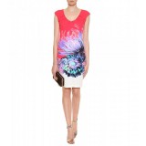 Wholesale - Chrysanthemum Printing Sleeveless Slim Lady Dress Evening Dress KC154