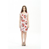 Wholesale - Simple Printing Slim Dress Evening Dress KC049