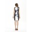 KM New Arrival Peach Blossom Printing Straight Dress Evening Dress DQ257