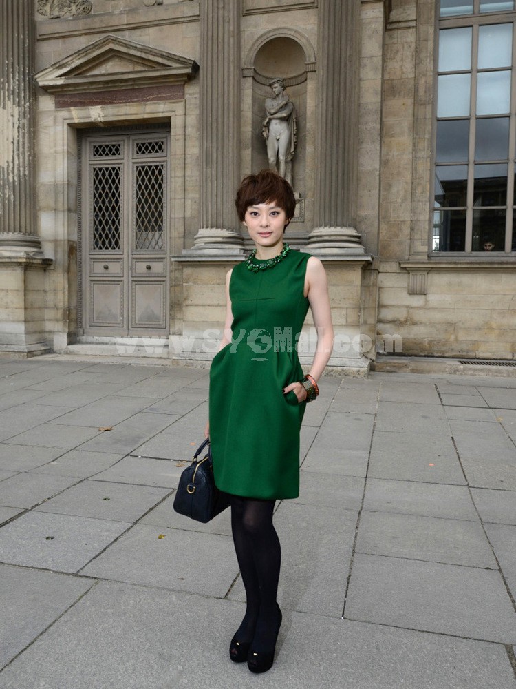 COAST New Arrival Green Color A-Line Slim Dress Evening Dress