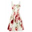 KM New Arrival Fresh Flower Printing Sleeveless Slim Dress Evening Dress
