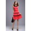KM Slim Stripe Pattern Color Contrast Slim Lady Dress Evening Dress DL201