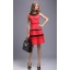 KM Slim Stripe Pattern Color Contrast Slim Lady Dress Evening Dress DL201