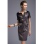 New Arrival Vintage London Style V-neck Color Contrast Dress Evening Dress DQ226