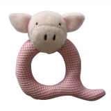 Wholesale - Q Shaped Eyelet Fabric Pet Plush Toys -- Pig