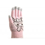 Wholesale - Cute rabbit knitted smart gloves for touchscreen