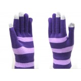 Wholesale - Strips warm knitted touchscreen gloves