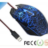 Wholesale - Laser Etching Colorful Flashing Wired Gaming Mouse