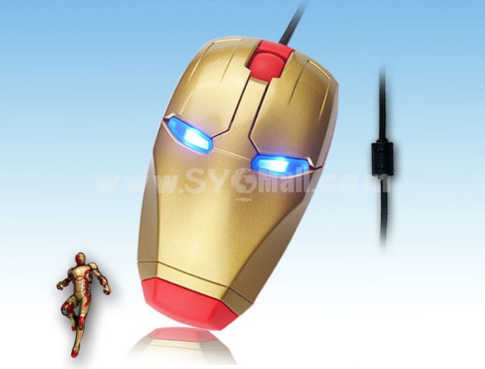Creative Iron Man Shaped Wired Mouse