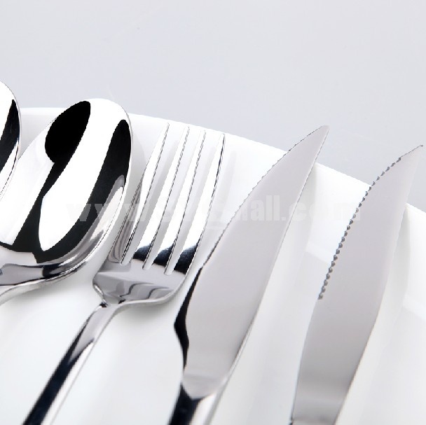 Portable Stainless Steel Tableware Set Knives, Fork and Spoons Set