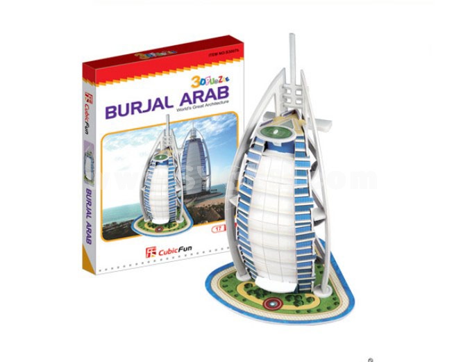 Creative DIY 3D Jigsaw Puzzle Model - Burj Al Arab Hotel