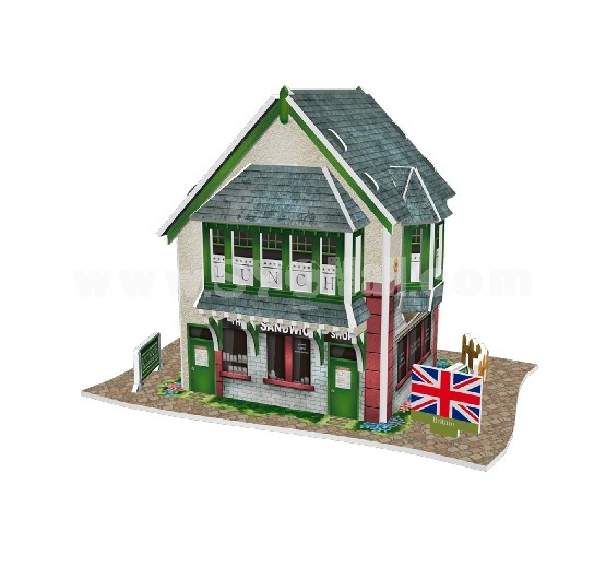 Creative DIY 3D Jigsaw Puzzle Model World Series - British Sandwich Store