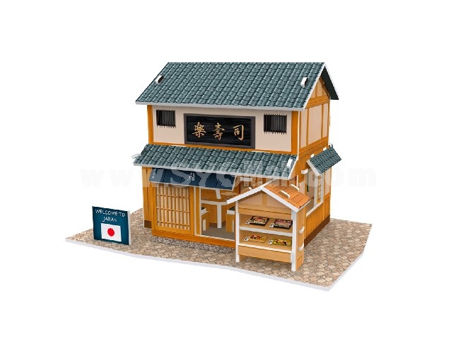 Creative DIY 3D Jigsaw Puzzle Model World Series - Japanese Sushi Store