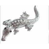Wholesale - 3D METALLIC with Rhinstones Crocodile Car Bumper Badge/Sticker Decal