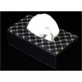 Wholesale - Checkered Leather Car Tissue Box Holder
