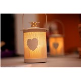 Wholesale - European Style White Color Hallowed-out Heart shaped Candle Holder Candlestick