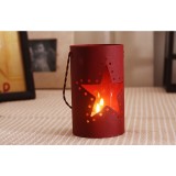 Wholesale - Modern Style Red Color Hallowed-out Star Shaped Candle Holder Candlestick