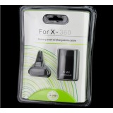 Wholesale - Wireless For X-360 Controller Battery Pack & Chargeable Cable-Black