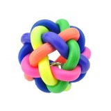 Wholesale - Colorful Pet Toy Dog Toy Rubber Ball with Mini Bell Insider 9cm/3.5inch