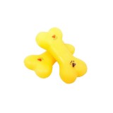 Wholesale - 2pcs/Lot Yellow Bone Shaped Squeaking Dog Toy Pet Toy for Small Dogs